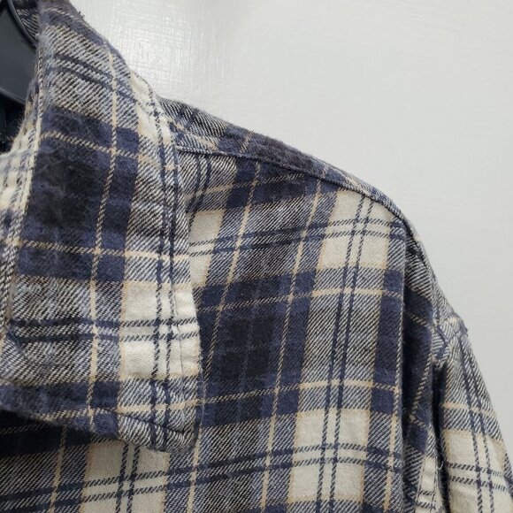 Field & Stream Woman's White Blue Plaid Flannel Long Sleeve Button Up Plus‎ XXL - Picture 2 of 6